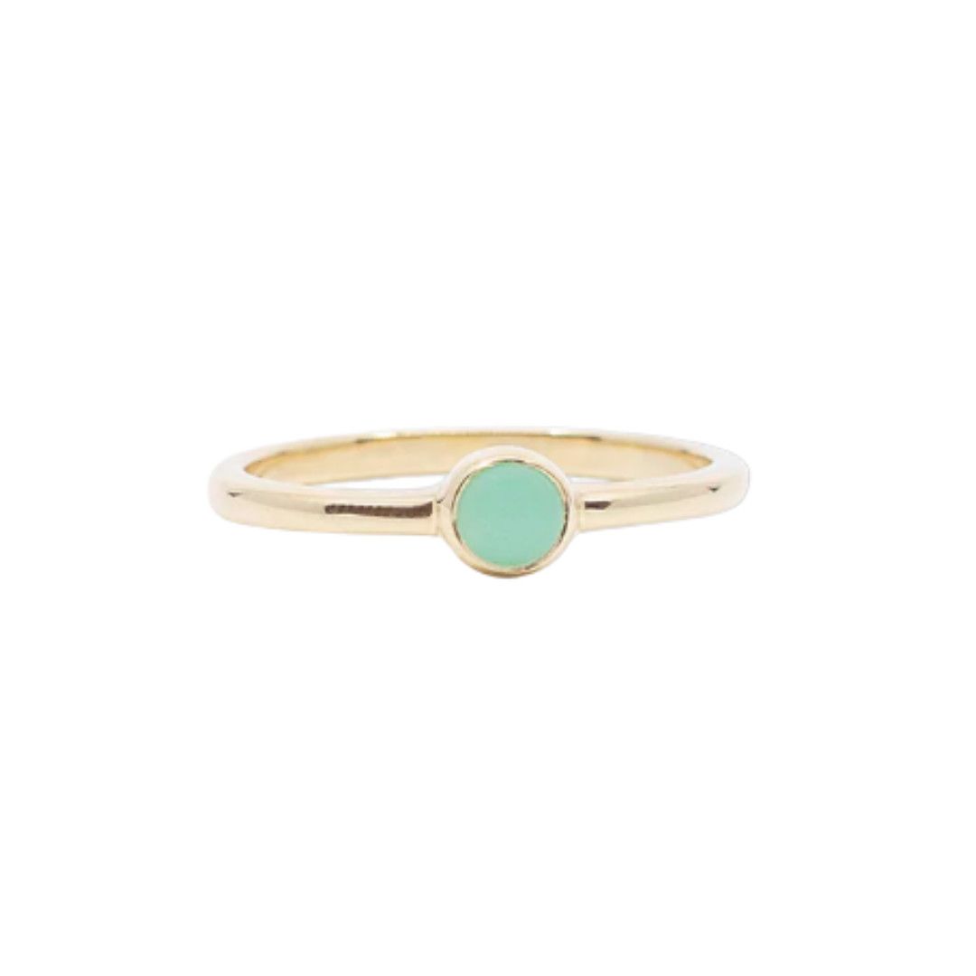 Ring- Mini Rainbow-, Color: Green Crystophrase