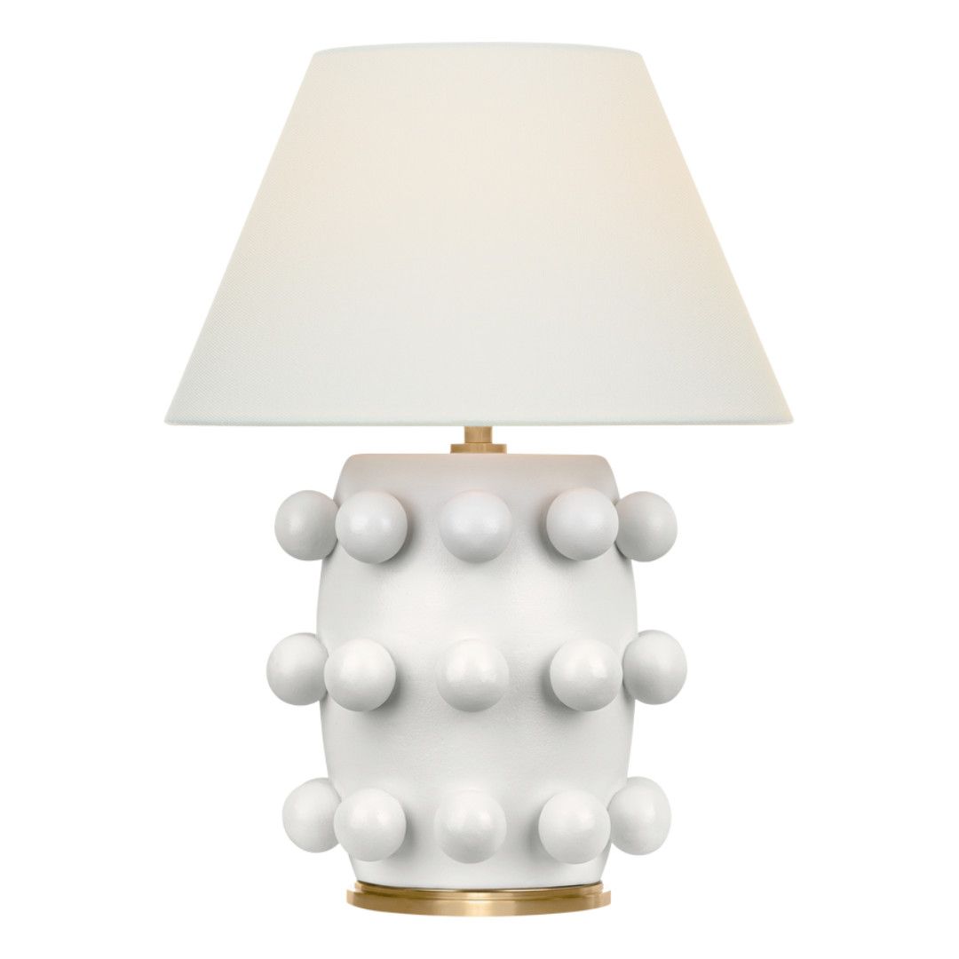 KW 3030PW-L-CL Linden 14&quot; Cordless Table Lamp White