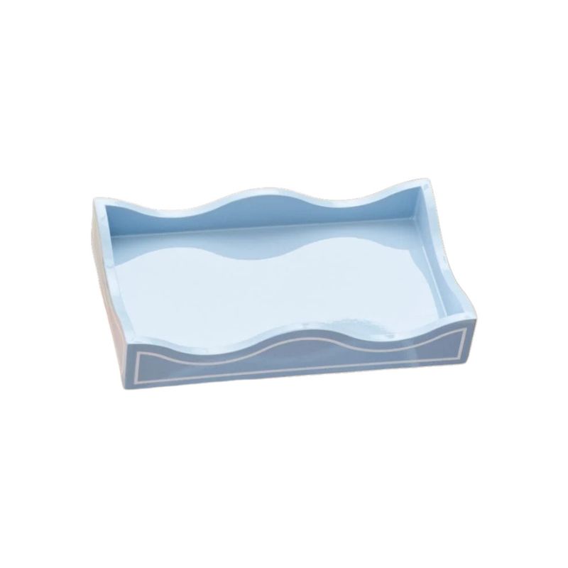 Lacquered Tray, Hydrangea Blue- Small