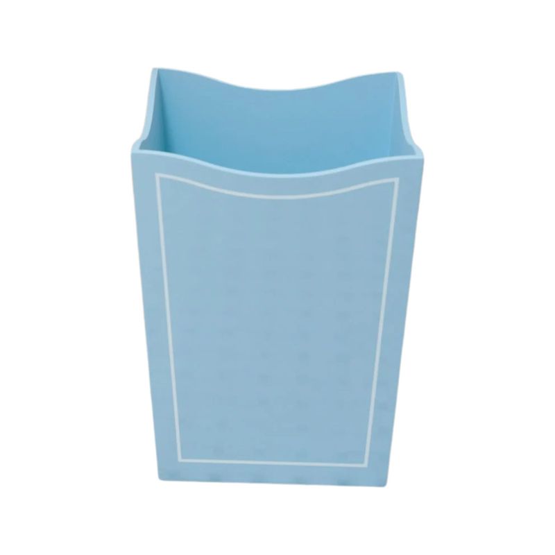 Lacquered Waste Bin- Hydrangea Blue