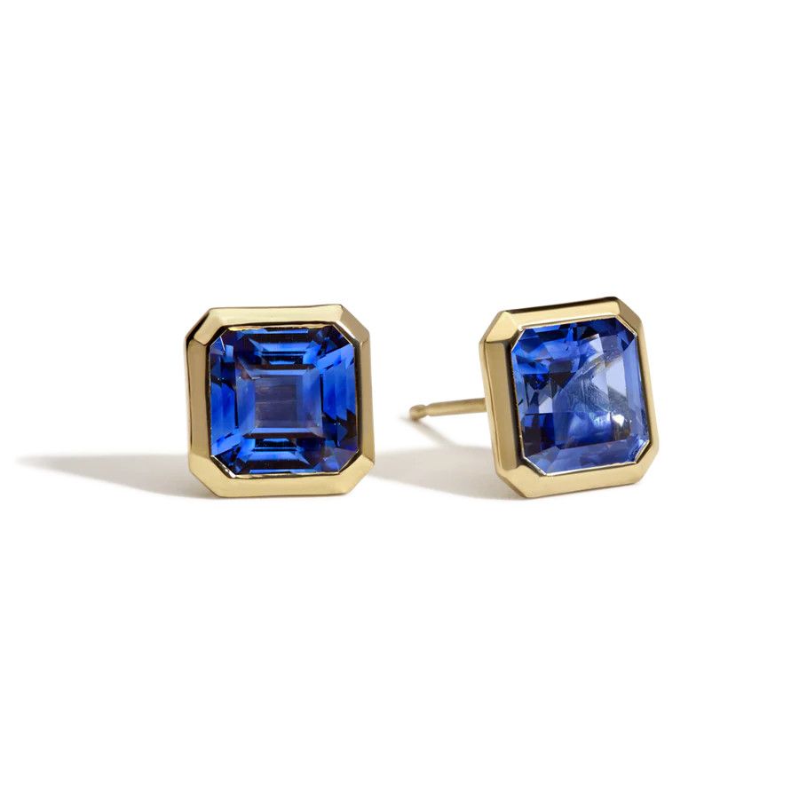 Candra Sapphire Studs- YG