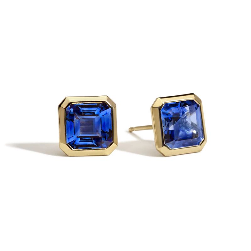 Candra Sapphire Studs- YG