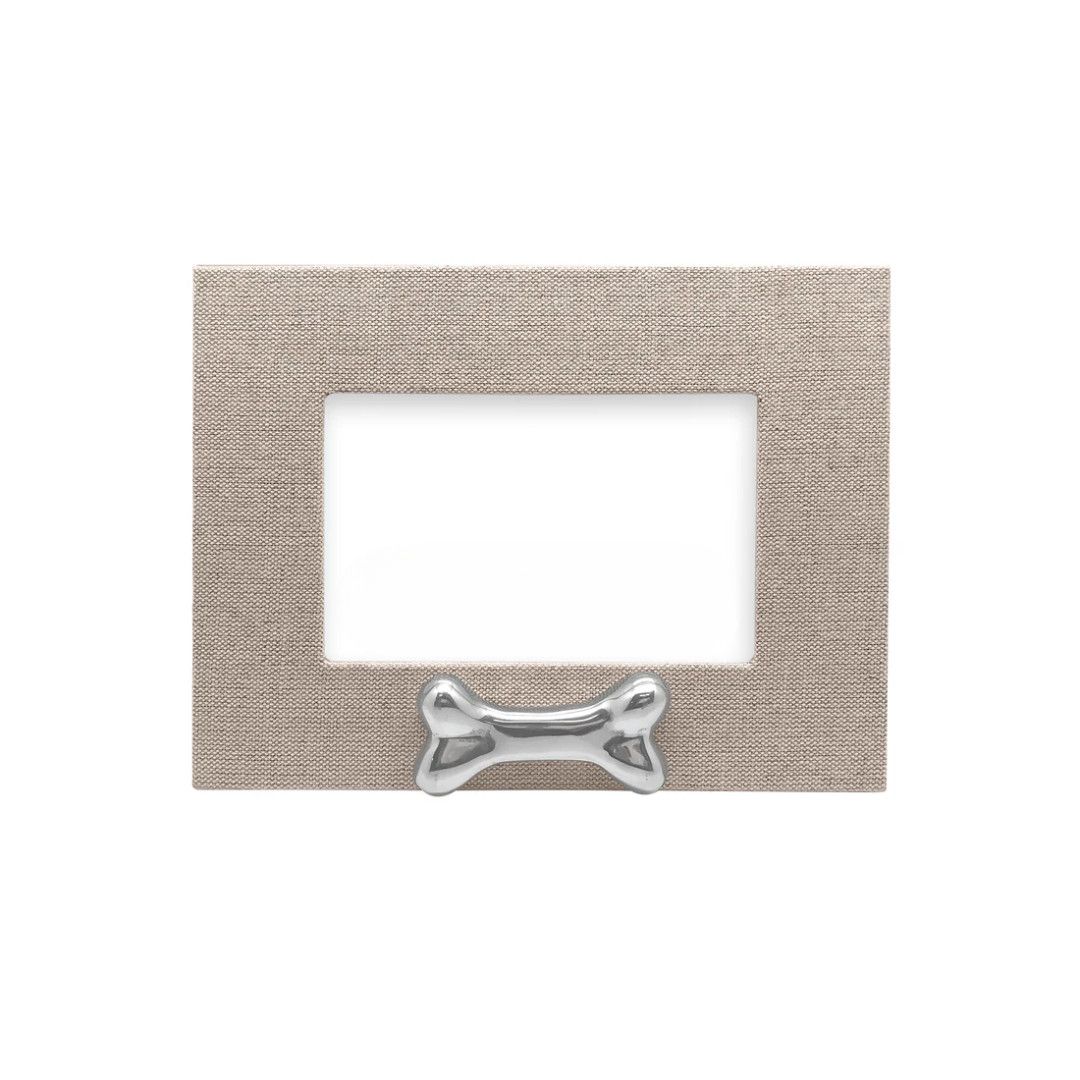 Natural Linen Dog Bone Frame 4x6