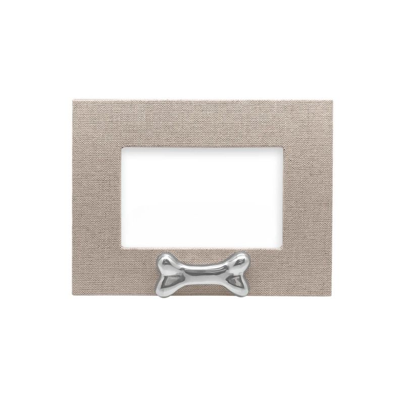 Natural Linen Dog Bone Frame 4x6