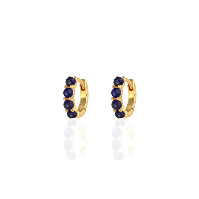 Earrings- Blue Lapis Huggies