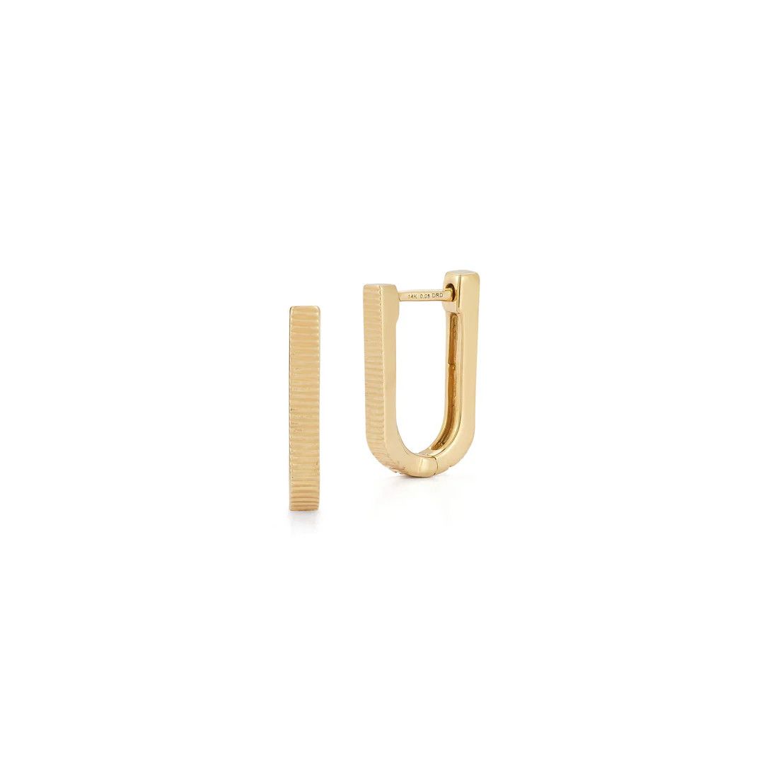 Earrings- Teddi Paige Reversible U Hoop, YG