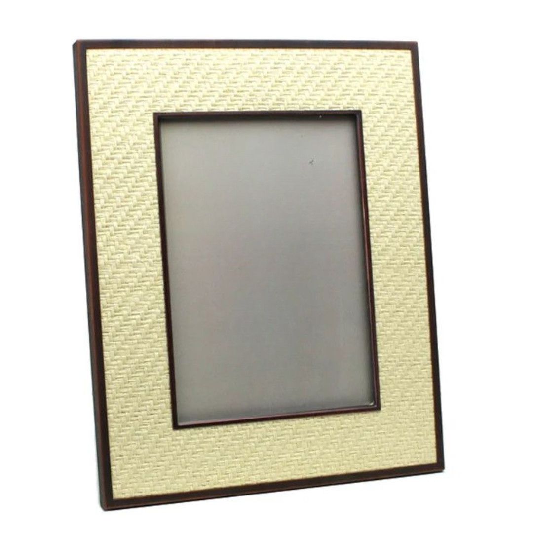 8x10 Faux Rattan Cream