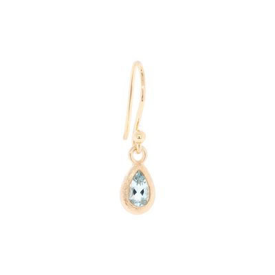 Earrings-18k  Boulder Pear Aquamarine Drop