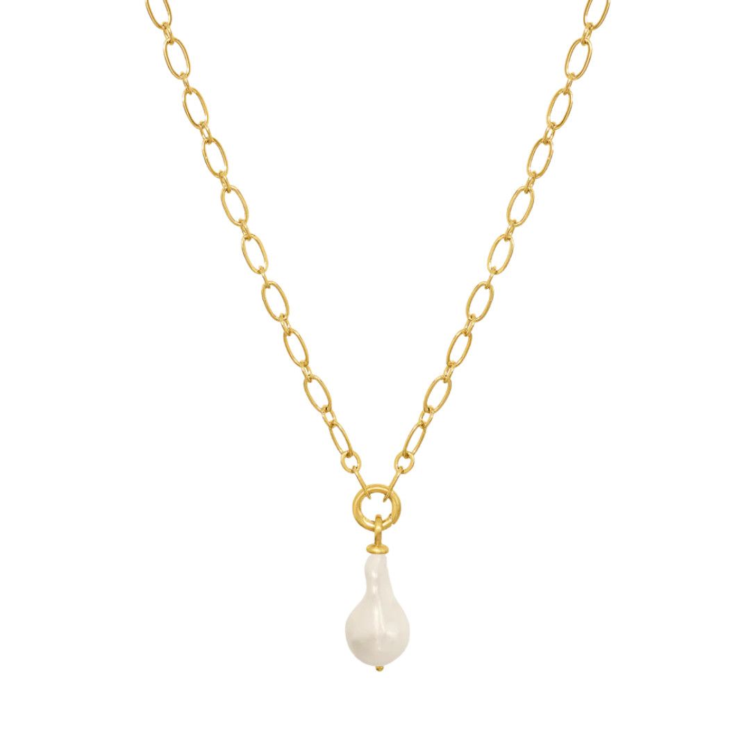 Florence Long Pendant- Baroque Pearl