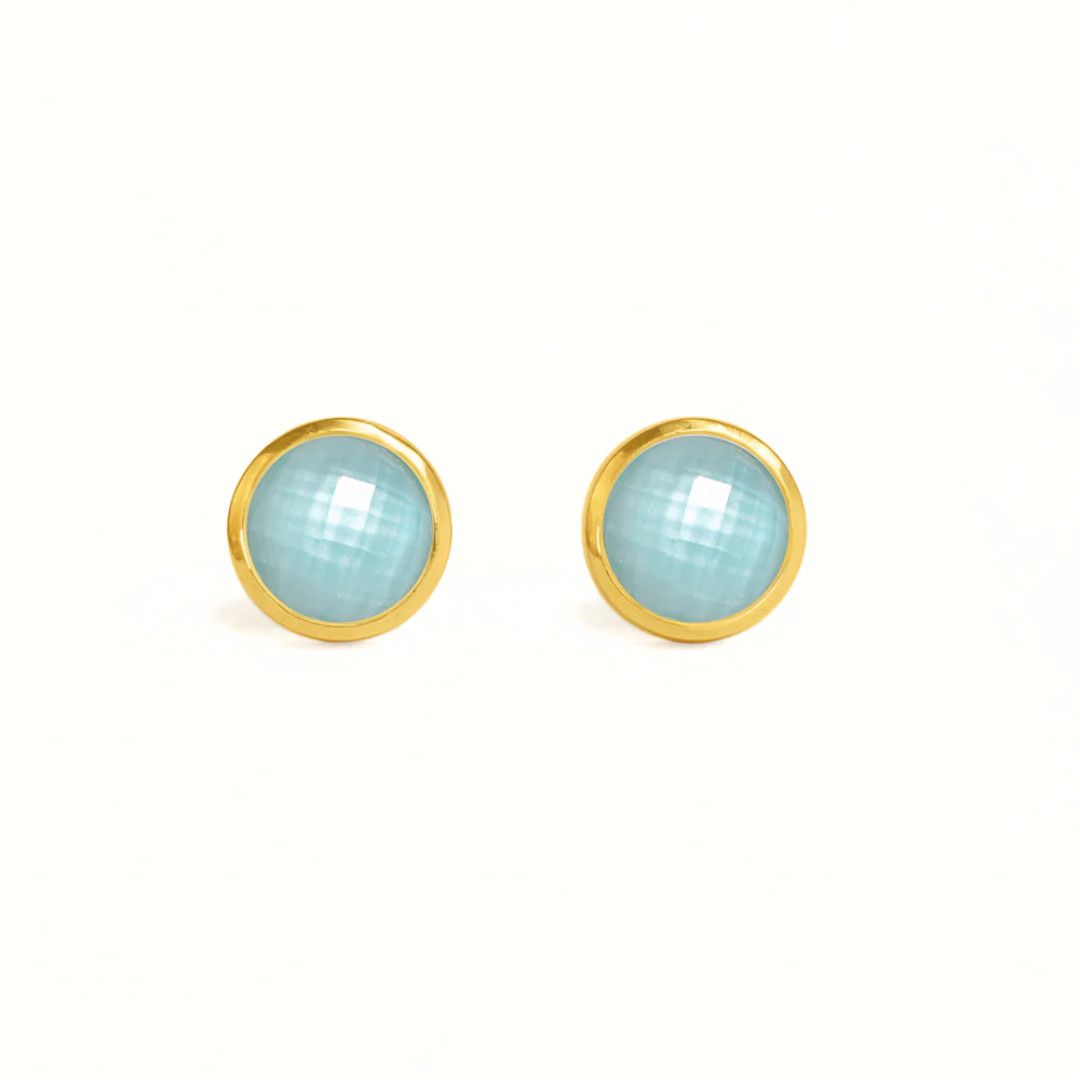 Signature Midi Stud- Irr Sky Blue