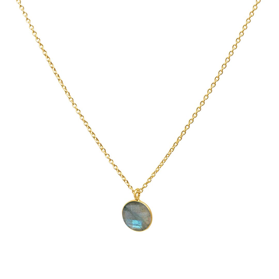 Tulum Pendant Necklace- Labradorite