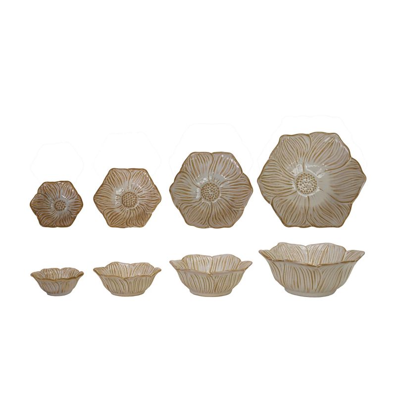 Flower Shaped Bowls, S/4