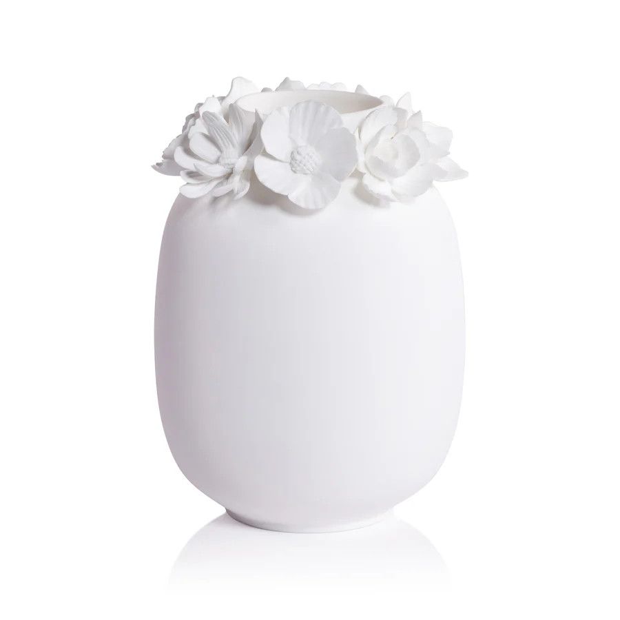 Petite Couronne China Vase Wht