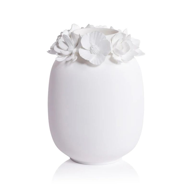 Petite Couronne China Vase Wht