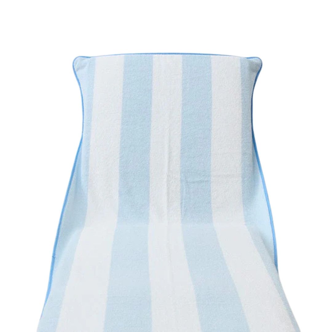 Pool Lounge Cover- Blue Wht Stripe