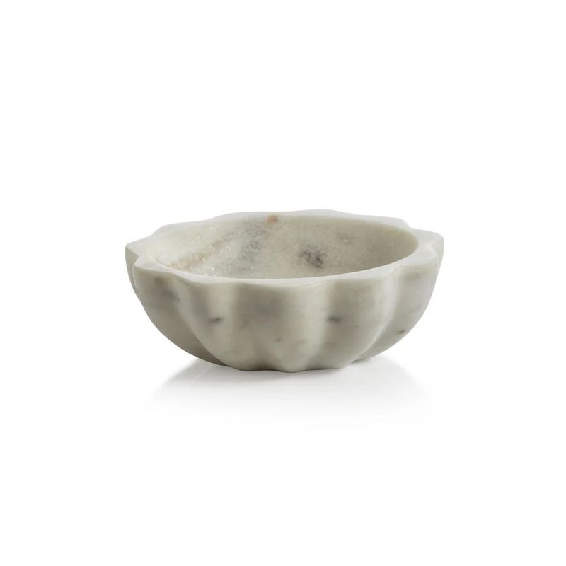 Scalloped Marble Small Bowl