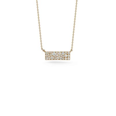 Necklace- Sylvie Rose Large Diamond Bar YG