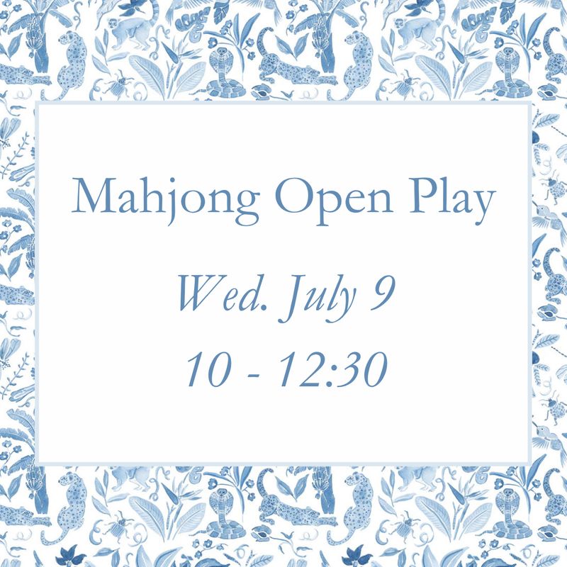 Mahjong Open Play - Wed. July 9, 10 - 12:30
