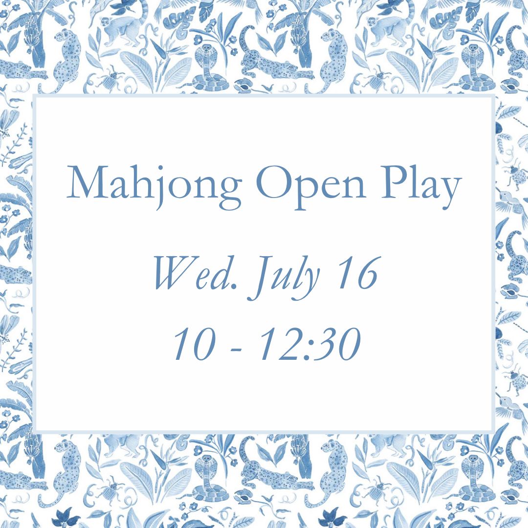 Mahjong Open Play - Wed. July 16, 10 - 12:30