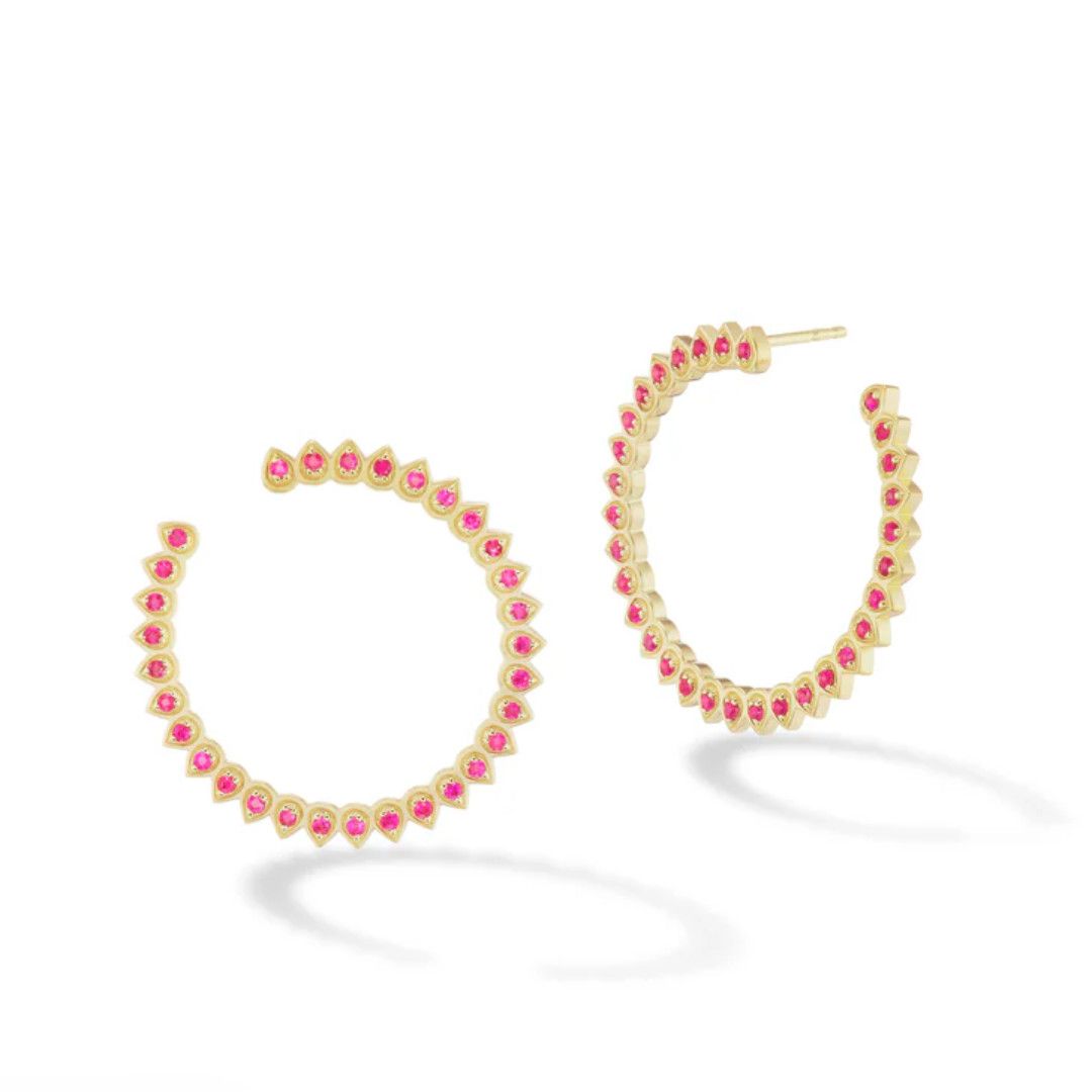 Mandala Petal Crescent Hoops