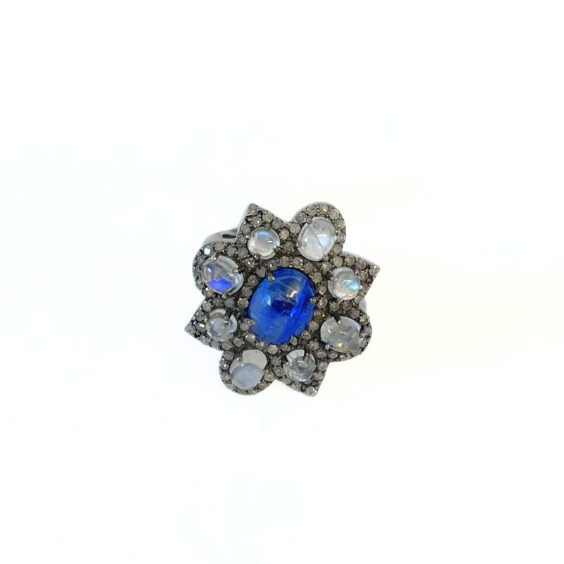 Ring- Moonstone &amp; Kyanite