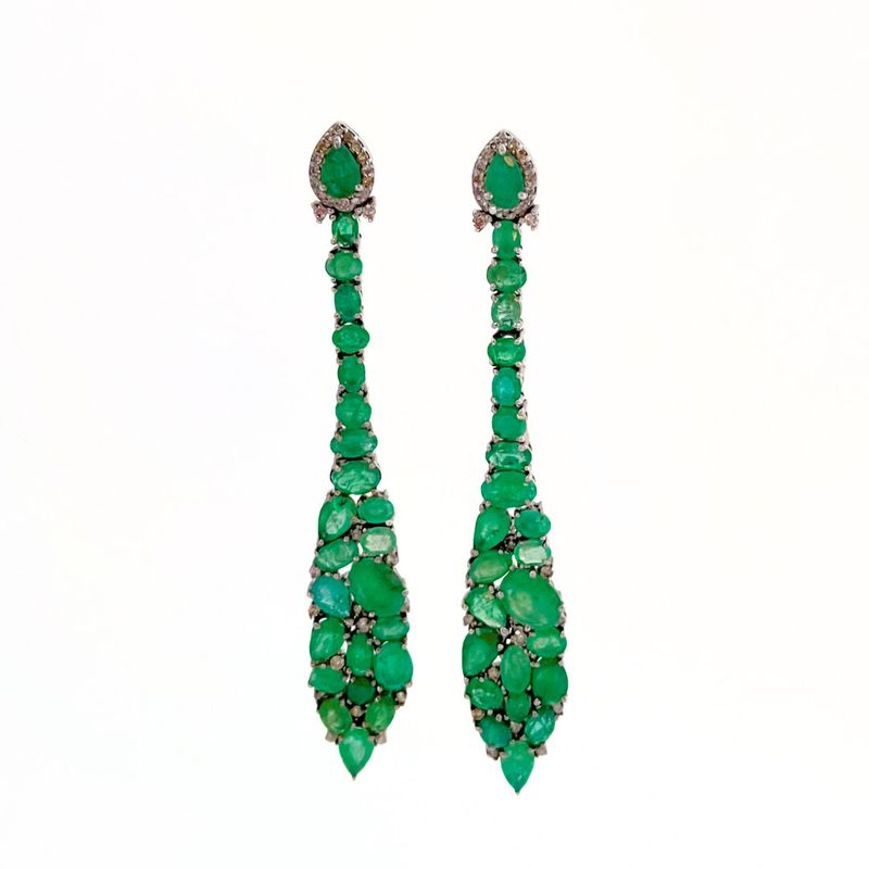 Long Thin Emerald Teardrop