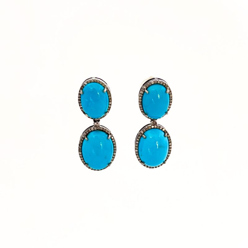 Double Drop Turquoise Earrings