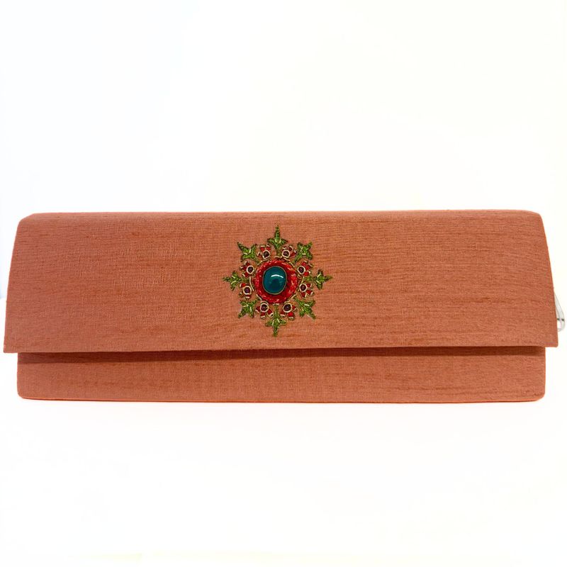 Peach Silk Clutch, Star