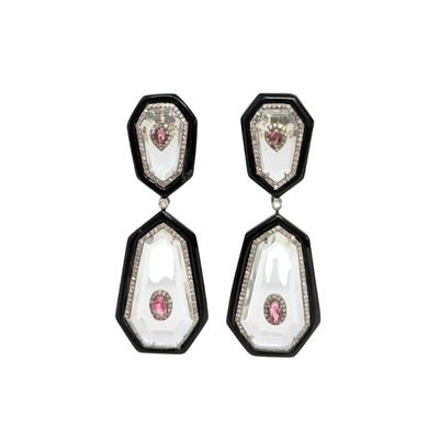 Black Onyx Geometric Drop