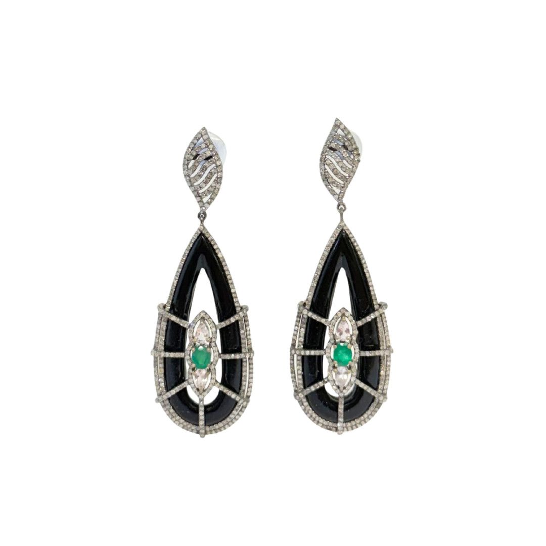 Black Onyx Emerald Teardrop