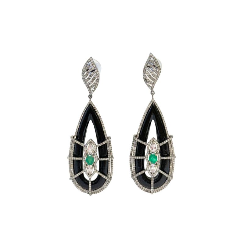 Black Onyx Emerald Teardrop