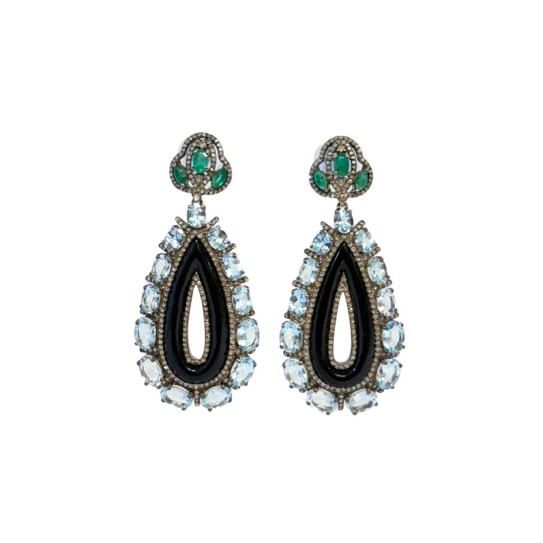Aqua and Enamel Teardrop