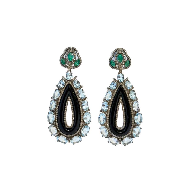 Aqua and Enamel Teardrop