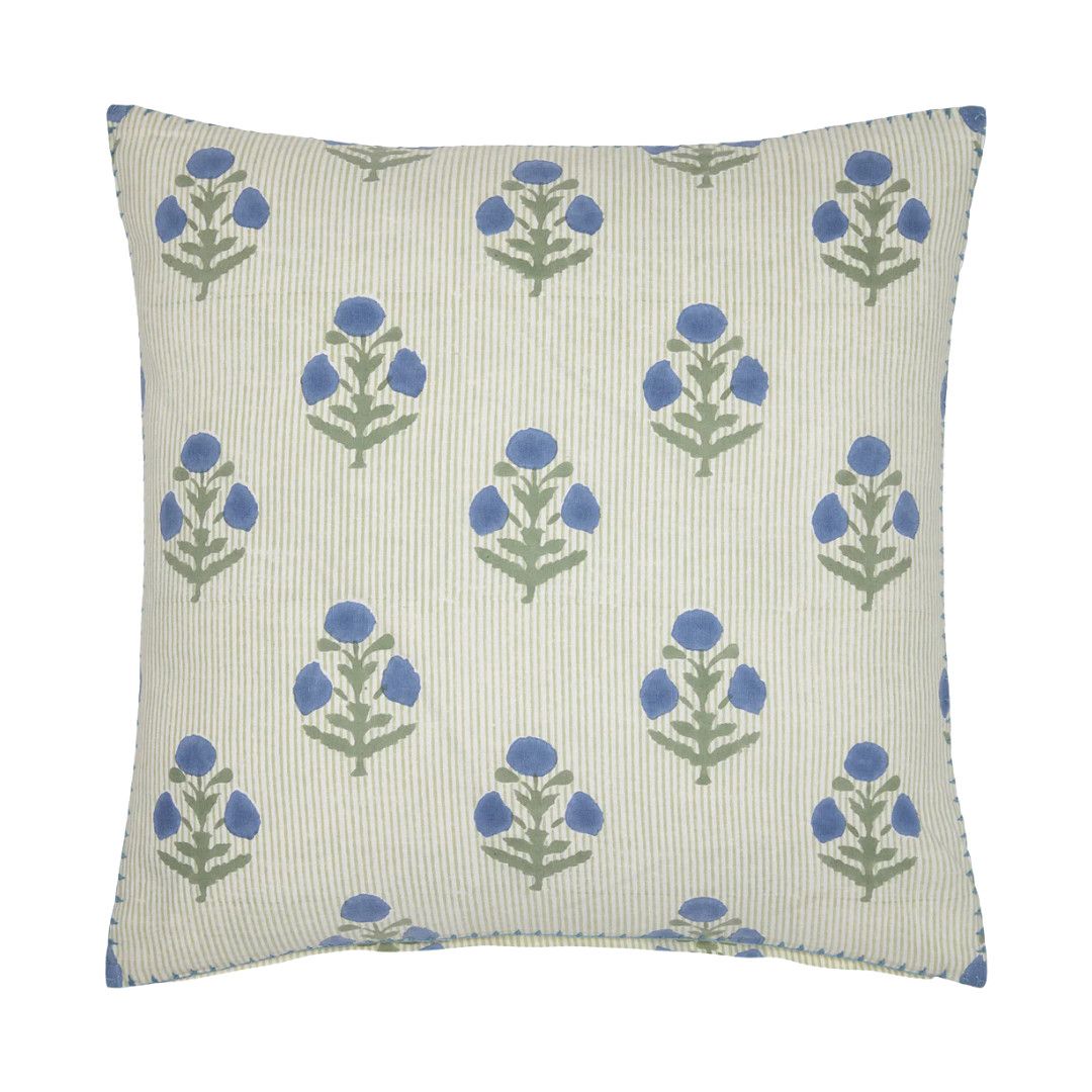 Lucy Azure Pillow w. Insert 22x22