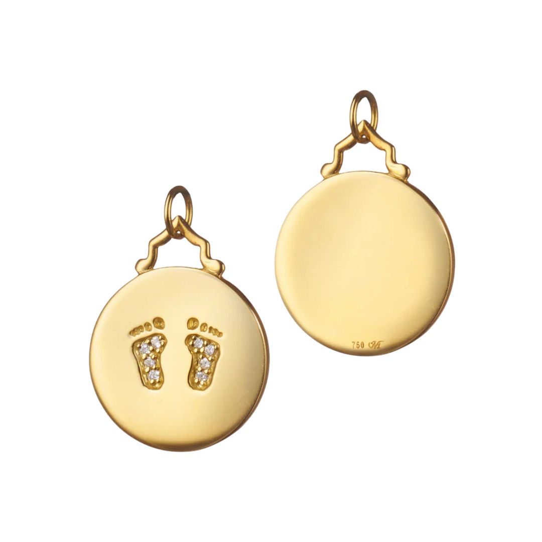 Charm- 18k YG Baby Feet 3/4&quot;