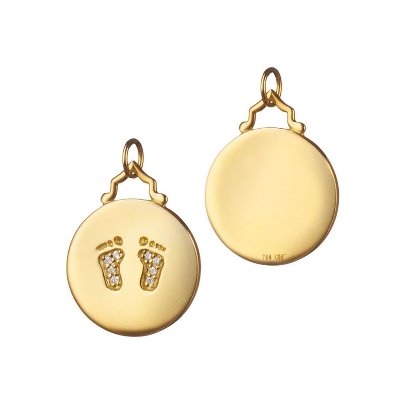 Charm- 18k YG Baby Feet 3/4&quot;