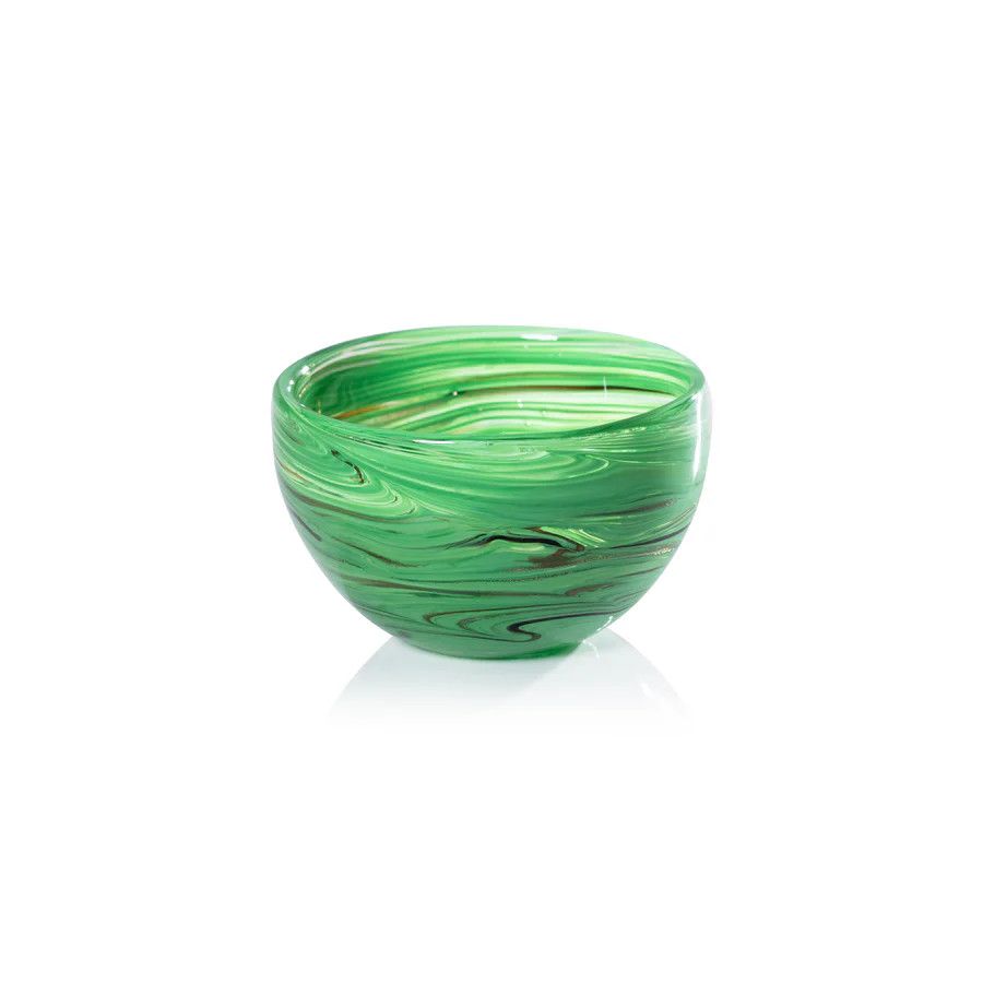 Delphine Green Glass Bowl- 4x2