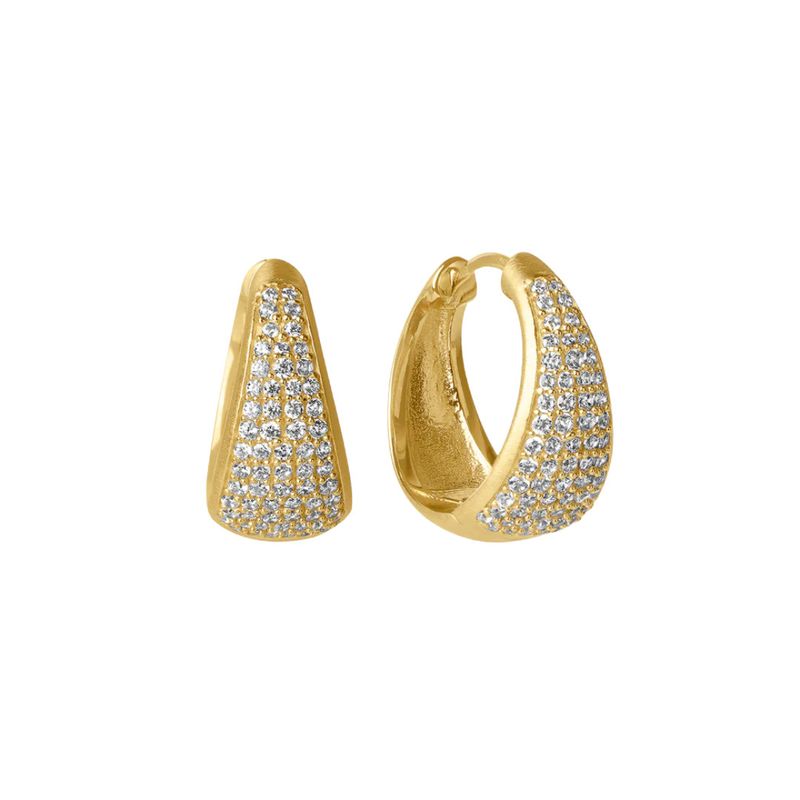 Margaux Pave Huggies- Gold