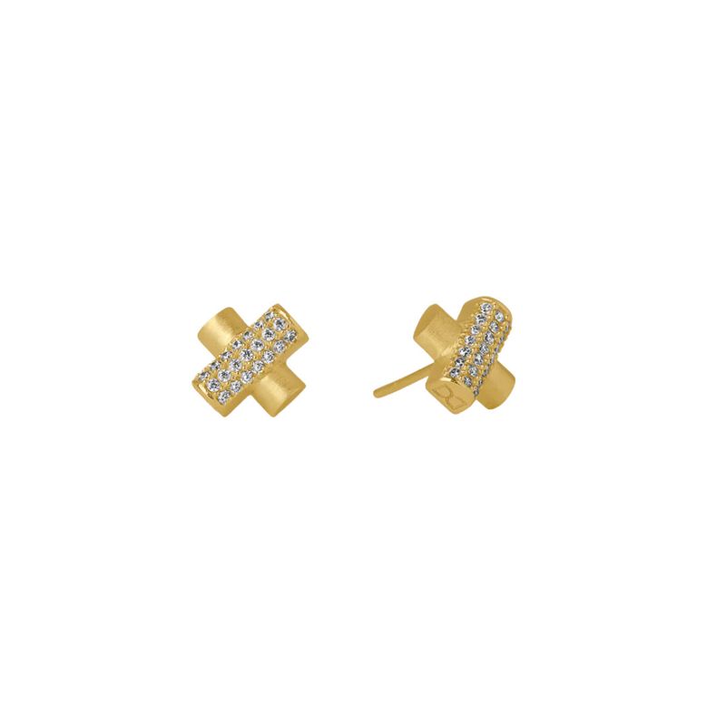 Juliette Pave Studs- Gold
