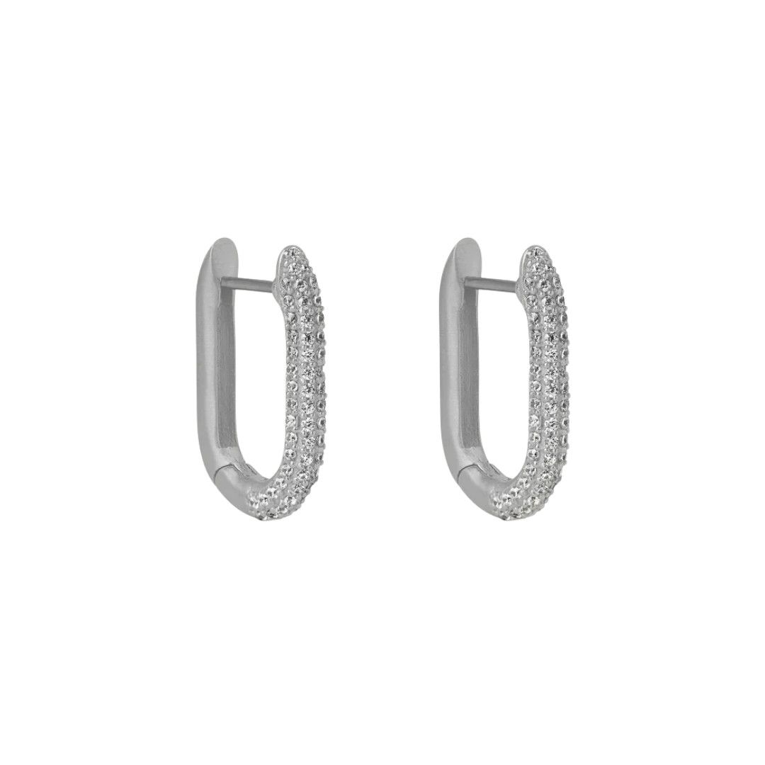 Juliette Pave Huggies- Silver