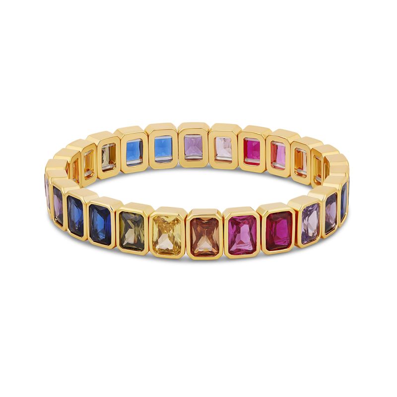 Bracelet-Rainbow Emerald  Cut