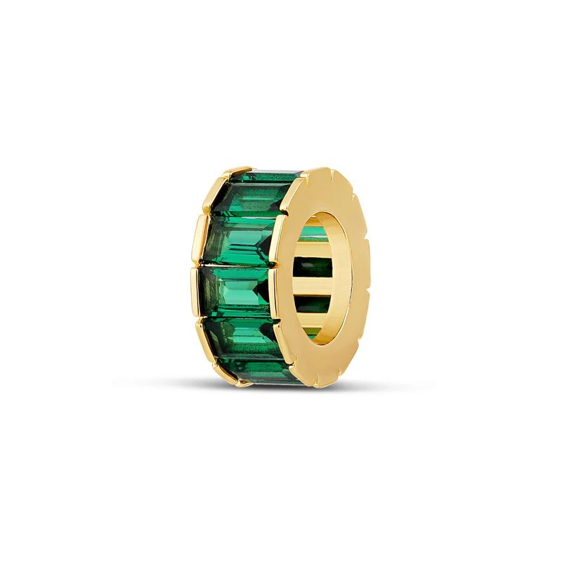 Charm- Baguette Spacer Green