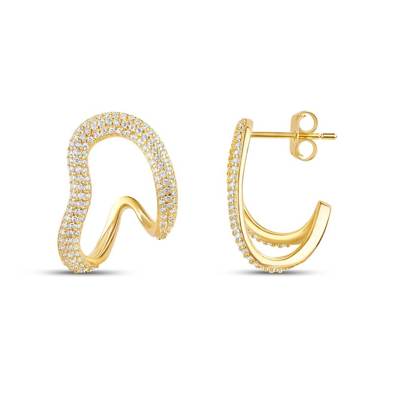 Earrings- Pave Cage Lobe