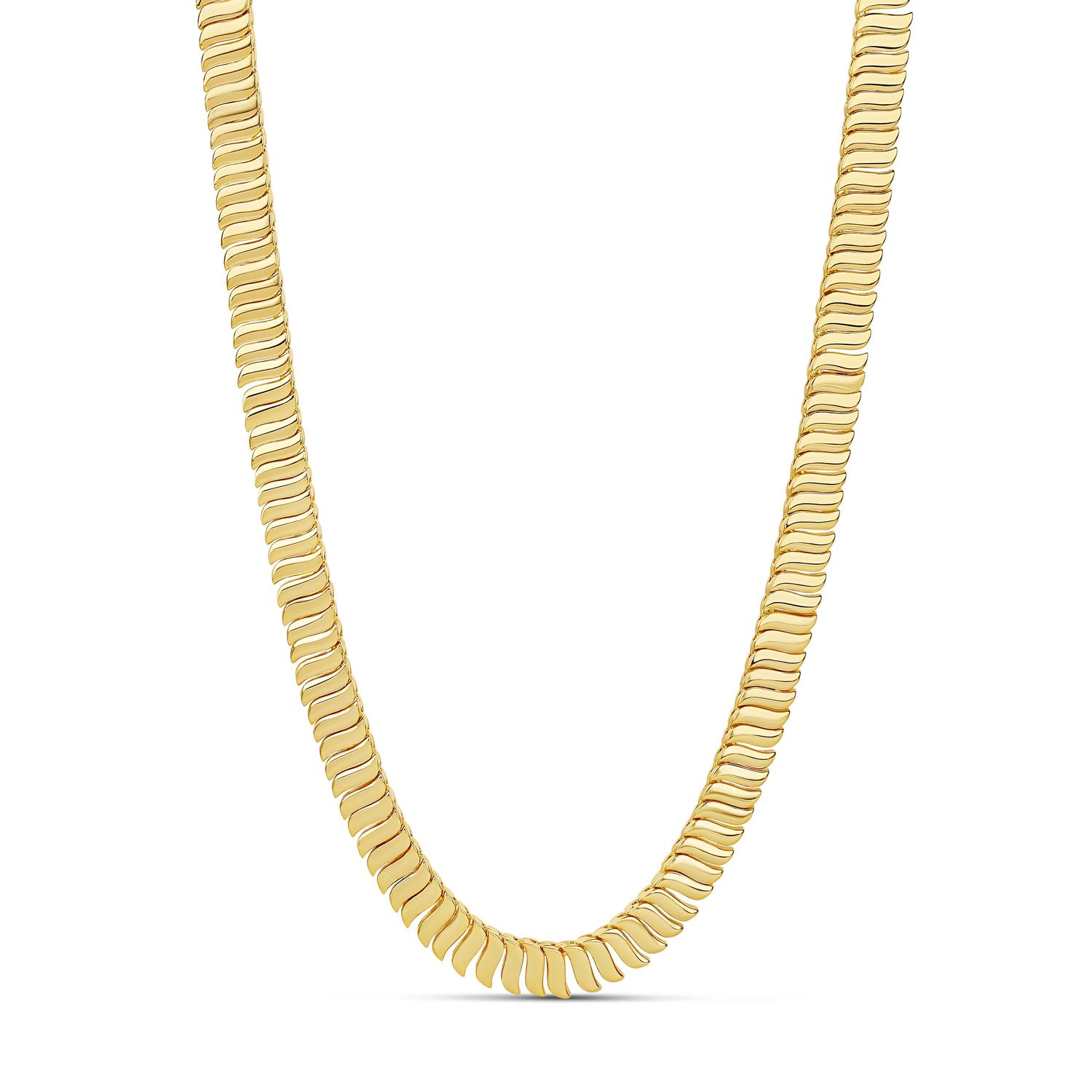 Necklace- Golden Wave Tennis
