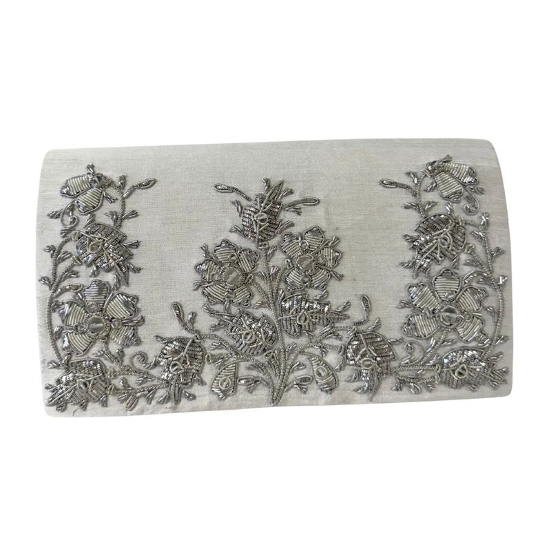 White Silk Clutch, Trident
