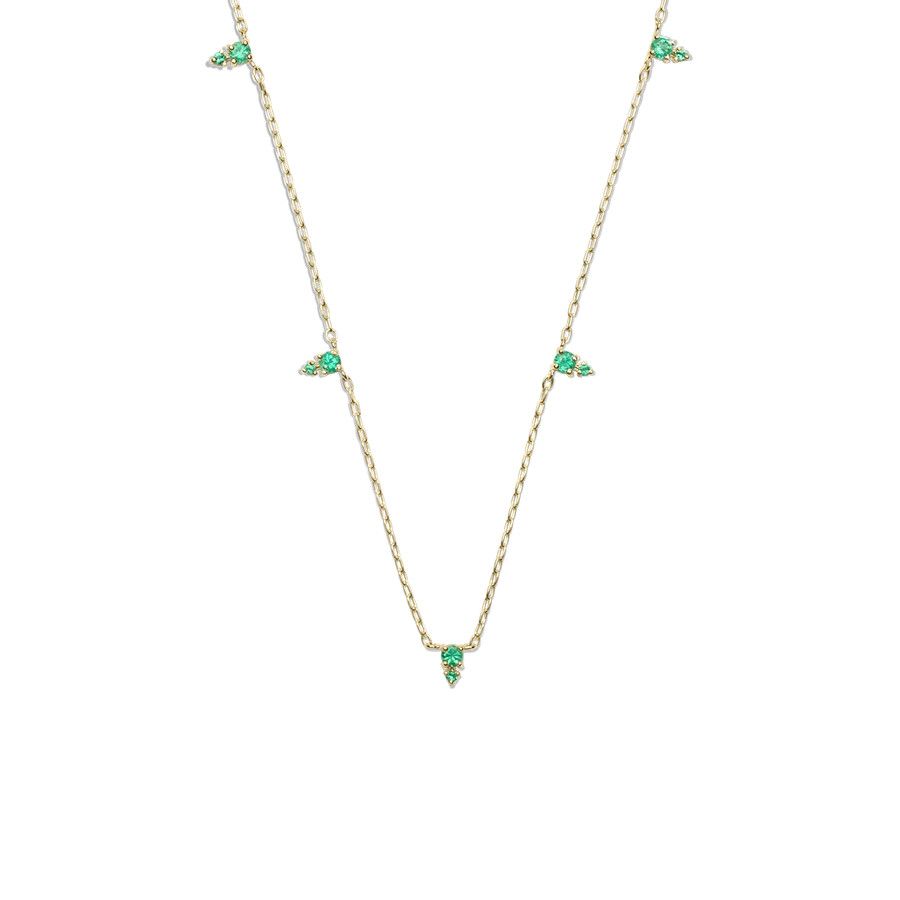 Devere Necklace-  Emerald .45ct 14k