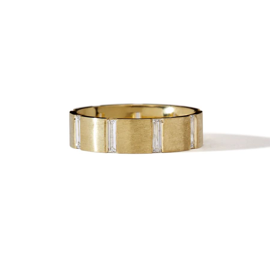 Pinstripe Ring 18k, .7ct LAB dia