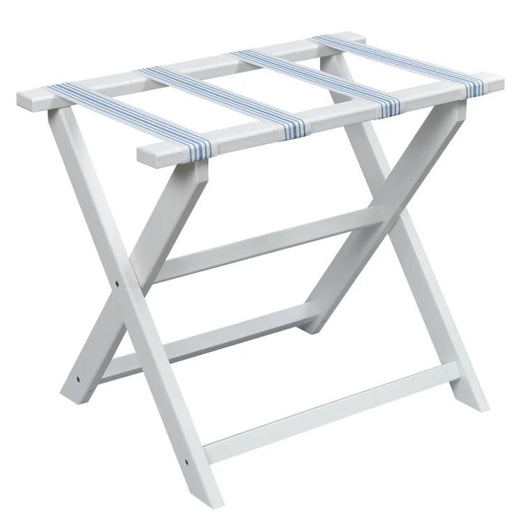 Luggage Rack- Eco- Wht, Lt blue stripe