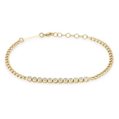 Bracelet- 14k Bezel set tennis .36ct