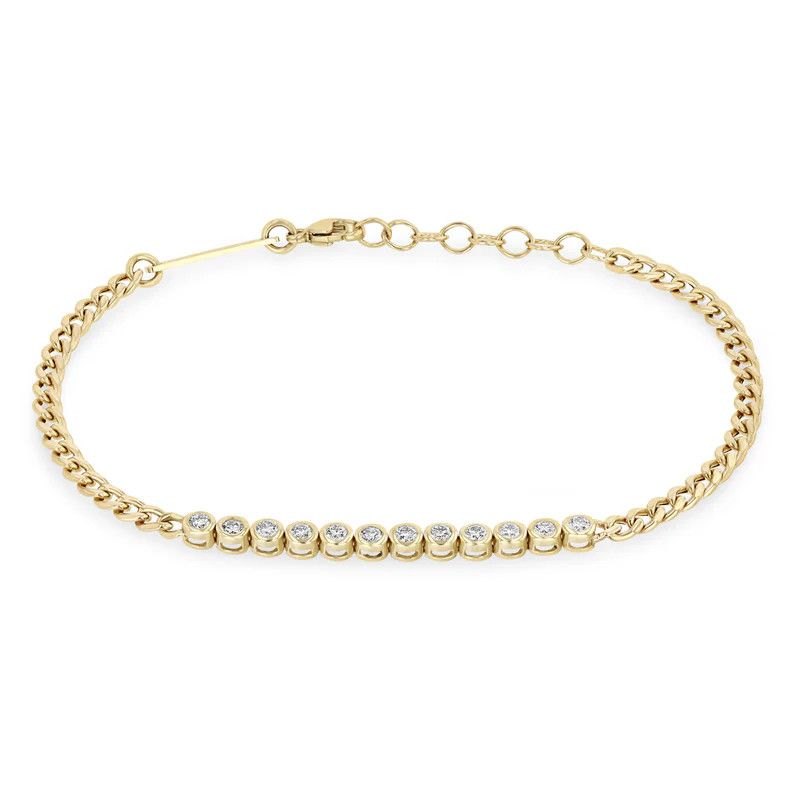 Bracelet- 14k Bezel set tennis .36ct
